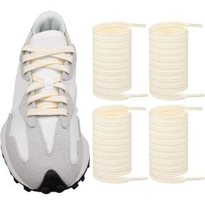 2 Pairs Flat Shoelaces for New Balance Sneakers, 9MM Shoe Laces Strings Replacement for Running Walking Shoes