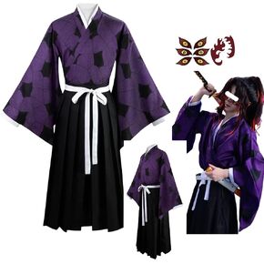 Tsugikuni Michikatsu Cosplay Costume Tsugikuni الزي الموحد الأرجواني كيمونو هالوين