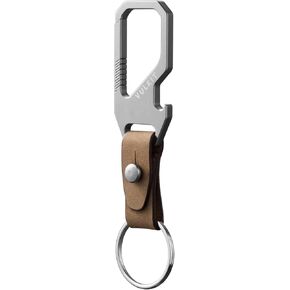Vulkit Titanium Key Keeper حزام حزام جلدي أصلي سلسلة المفاتيح ، سلسلة مفاتيح الفتاحة ، EDC Carabiner Key حامل المفتاح