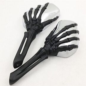 XKMT-Claw skull Mirror Harley Heritage Springer Compatible With Sportster Dyna Glide Softail V Rod Black [B00YWCR082]