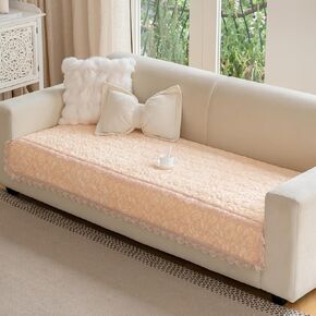 Couch Cover Washable, Sofa Covers for Pet, Sofa Slipcover with Rose-Pattern, Couches Protector for Dog (Beige 35.5"X60")