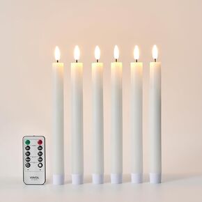 VENTA Flickering Flameless Candles with Remote Control - Led Candles Battery Operated - Battery Operated Candle for Decoration Table, Timer & Dimmer Features, Set - 3Pcs (4",5",6") (Turquoise)