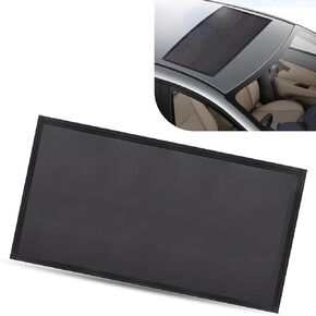 1 PC Magnetic Car Sunroof Sun Shade Breathable Mesh, Free Ventilation Insulation Cooling Sunshade, Car roof Cover for Overnight Camping, Non-destructive Adsorption Installation Essential (Black)