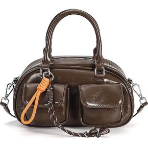 Crossbody Bags for Women Leather Barrel Bags Trendy Ladies Shoulder Bag Top Handle HandBag Satchel Bags for Women