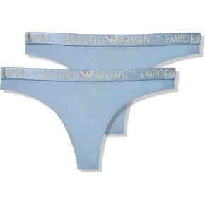 Emporio Armani Women's Iconic Microfiber 2-Pack Thong