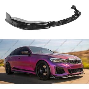 Front Bumper Lip Compatible with 2019-2024 BMW 3 Series G20 G28, Air Dam Fit for 330e 330i 340i M340i M-Sport Lower Chin Splitter 4 Door Sedan Protection Body Kit (Glossy Black)