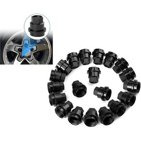 20PCS Black Lug Nut Covers Cap 15661036 for Chevrolet S10 Blazer for GMC Jimmy S-15 Sonoma LNC366 560-5208 560-5063 560-5040 560-5116