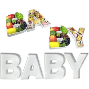 12'' Fillable DIY Tray Cooked Food Box for Baby Gender Revealing Party Food Dessert Table Can Be Filled With Cardboard Letter Decoration For Baby Shower Party Decoration