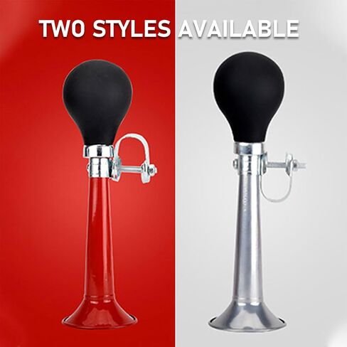 1 PC Bike Horn, 7 Inch Loud Sound Bicycle Bell, Weather-Resistant Vintage Metal Air Horn, Bike Bells for Kids & Adults, Universal Fit for Bicycles/Motorcycles/ATV/Golf Carts (Red) in Saudi Arabia