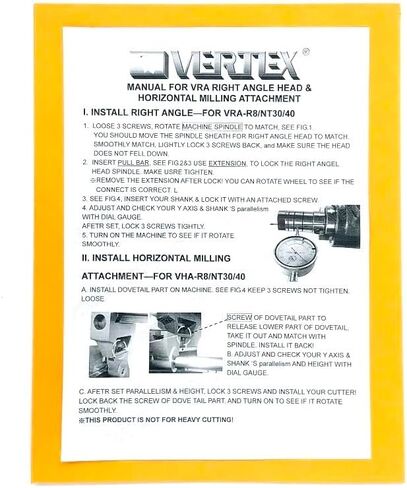 HHIP 3012-1008 R8 مجموعة ملحقات الزاوية اليمنى لآلات الطحن من Vertex in Saudi Arabia