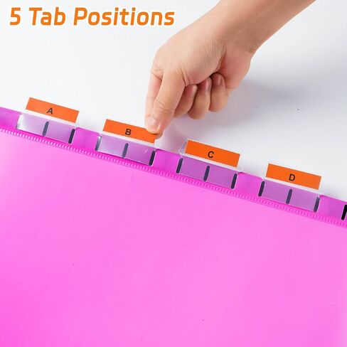 Hanging File Folder with Tab,BOENFU 24 Pack File Folder for School Home Work Office Organization(Letter Size, 5 Colors, 25-Pack,2 Markers) in Saudi Arabia