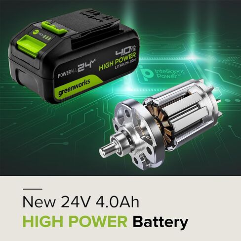 Greenworks 24V 4.0Ah Lithium-Ion High-Power Battery, Upgraded with 35% Power Boost (Genuine Battery/ 150+ Compatible Tools) in Saudi Arabia