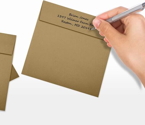 LUXPaper Square Invitation Envelopes | Peel & Press | 5" x 5" | White Linen | 80lb. Text | 50 Qty in Kuwait