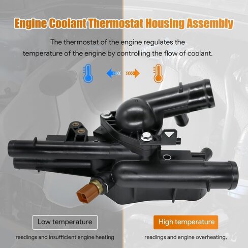 Engine Coolant Thermostat Housing Assembly 817060 for Hyundai Sonata 2011-2014 for Tucson 2010-2015 for Sorento 2011-2015 for Sportage 2011-2016 Replaces# 256002G500 86230 in Saudi Arabia