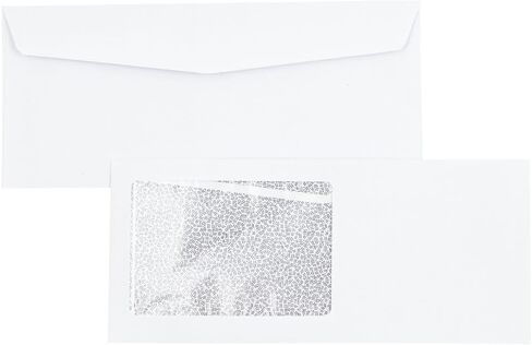 LUXPaper #10 مغلفات النوافذ لجميع الأغراض | صبغة أمنية | 4 1/8 بوصة × 9 1/2 بوصة | أبيض | 24 رطل. نص | 50 الكمية in Saudi Arabia
