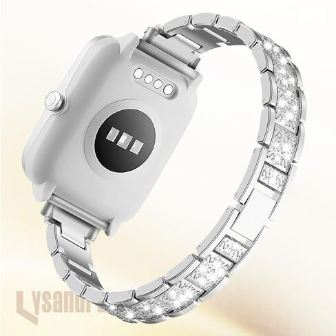 LYSANDRA 22mm watch Band for Women, Metal Jewelry Sparkly Diamond Thin Replacement Compatible for Fitpolo GTX12, TOZO S6/S5, Tensky GTX12/208BT, aeac IDW208 Plus Watch in Kuwait