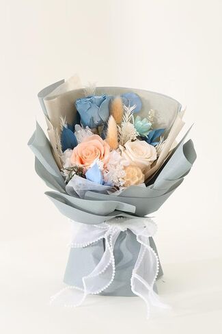 Valentines Day Flowers Gifts for Her, Flowers for Delivery, Preserved Flowers Bouquets Last 1-3 Years, Birthday Gifts for Women, Mothers Day Flowers, (Blue) in Saudi Arabia