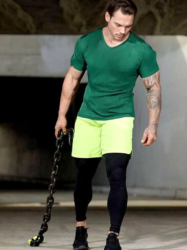 Lehmanlin Men Muscle T Shirts Slim Fit Fit Fit Bustic Buybuilding Thirts تمتد in Kuwait