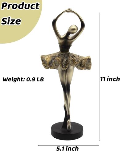 Elegant Ballerina Figurines - Resin Ballet Dancer Sculpture for Home Decor, Bookshelf, Desk, or Dining Table Decoration - Artistic Ballet Statue in Saudi Arabia