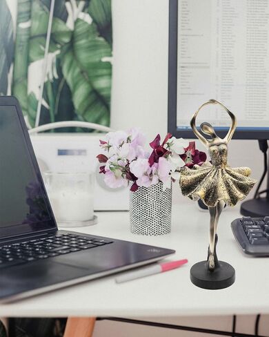 Elegant Ballerina Figurines - Resin Ballet Dancer Sculpture for Home Decor, Bookshelf, Desk, or Dining Table Decoration - Artistic Ballet Statue in Saudi Arabia