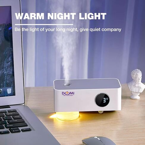 Essential Oil Diffuser, Small Aromatherapy Diffuser Smart Scent Air Machine for Home Office Battery Operated Mini Scent Air Machine Rechargeable, 3 Levels of Concentration with Night Light in Saudi Arabia