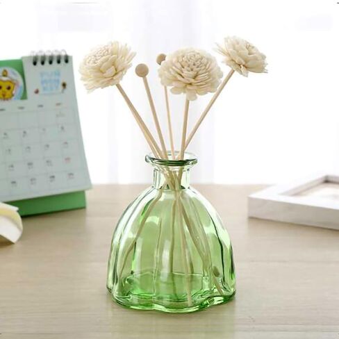 WAIT FLY Colorful Glass Diffuser Bottles for Essential Oils, Replacement Diffusers, Reed Sticks, Crafts, Spa, Home Decoration-Green-1 PCS in Kuwait