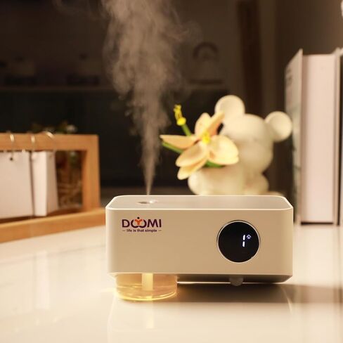 Essential Oil Diffuser, Small Aromatherapy Diffuser Smart Scent Air Machine for Home Office Battery Operated Mini Scent Air Machine Rechargeable, 3 Levels of Concentration with Night Light in Saudi Arabia