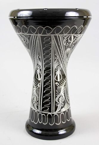 طبلة Meinl Percussion الألومنيوم Doumbek المصرية، محفورة يدويًا - صنع في تركيا - رأس صناعي، ضمان لمدة عامين (HE-3018) in Kuwait