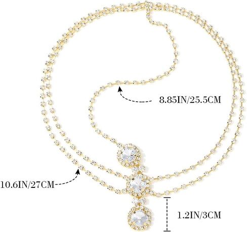 Catery Head Chain Jewelry Rhinestones Gold Headpiece Crystal Hair Jewelry for Women in Saudi Arabia