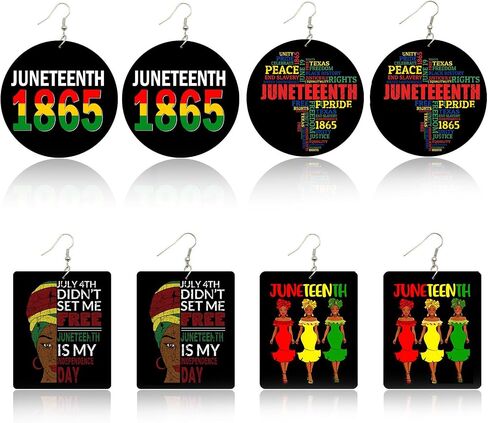 Juneteenth Outfit for Women African Juneteenth Earrings Bracelets Jewelry Sets for Black Women Juneteenth 1865 Earrings Juneteenth Shirts Women Accessories in Saudi Arabia