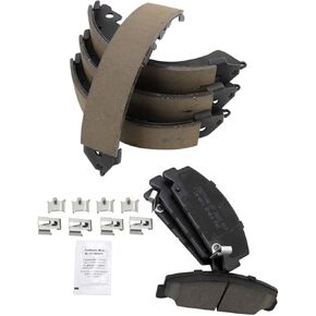 TRQ Brake Pads Ceramic Compatible with 1992-2000 Honda Civic