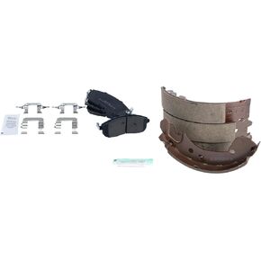 TRQ Brake Pads Semi-Metallic Compatible with 2012 Nissan Versa