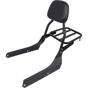 Worldmotop Motorcycle Sissy Bar Backrest Rear Passenger Seat Replacement for Honda Shadow VT750 Spirit 2007-2018 VT750 Shadow Phantom 2010-2019 Detachable Backrest (For VT750-C)