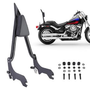 25" Rear Passenger Backrest Sissy Bar for Harley Softail Low Rider Sport Glide FXLR FXRST FXLRST FXLRS FLSB 2018-2024 Quick Release Motorcycle Detachable Sissy Bar w/Docking kit