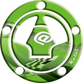 Motorcycle Gas Tank Cap Protector Pad Green RKW-506G