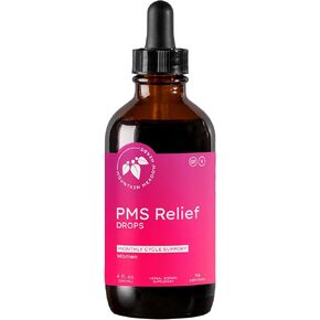 Mountain Meadow Herbs PMS Relief Drops | Liquid Herbal Supplement for Menstrual Period Discomfort | Hormonal Support for PMS Cramps, Mood Swings & Acne with Chaste Tree Berry (Vitex) & Wild Yam 2oz