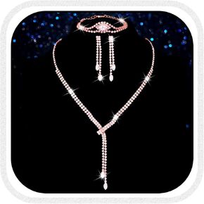 Gorais Rhinestone المجوهرات الرسمية المجوهرات الزفاف