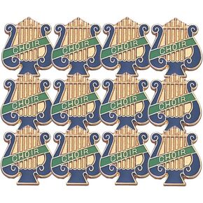 1 Inch Orchestra Music Lyre Lapel Pin - Package of 12, Poly Bagged in Saudi Arabia