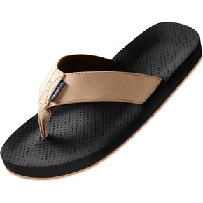 Flip Flops للرجال الذين لديهم دعم القوس - الصنادل العظمية غير المنقولة ، وصنادل راحة متينة للشاطئ