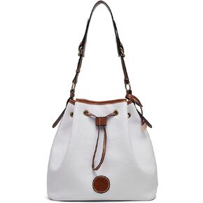 SENDEFN Bucket Shoulder Purses for Women Vegan Leather Bucket Bag Hobo Retro Handbags