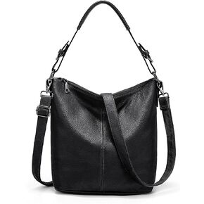 Yaluxe نساء من الجلد الأصلي هواية اليدين الدلو يحافظ على أكياس الكتف أكياس الكتف in Kuwait