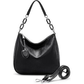 YALUXE Real Leather Hobo Bags for Women Designer Handbags Shoulder Bags Cross-body Purses