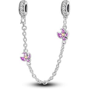 Parmuz Safety Chain for Charm Bracelet 925 Sterling Silver Beads Dangle Pendants Jewelry Gifts for Women