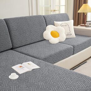 Wear Resistant Couch Cover, Soft Couch Covers for Sectional Sofa, Stretchy Covers with Elastic Bottom, Furniture Protector Sofaslipcovers for Pets
