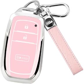 TPU Key Fob Cover for 2022-2025 Toyota 4runner Prius Corolla Cross Hatchback Tundra Sequoia LE XLE, 3 Button