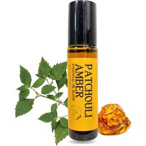 Patchouli Amber Perfume Oil Roll On Bottle – Alcohol-Free Fragrance for Men & Women, Natural Perfumery & Aromatherapy, Warm, Earthy & Exotic Scent