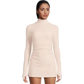 Norma Kamali Women's Long Sleeve Turtleneck Pickleball Dress