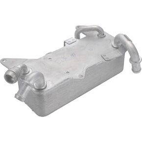 Engine Oil Cooler for Audi A6 Quattro No.4H0317021H | Transmission Oil Cooler Silver Tone Aluminum Alloy 1 Pc for Audi A7 Quattro