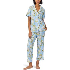 BedHead Pajamas Women's Organic Cotton Short Sleeve Cropped Pajama Set