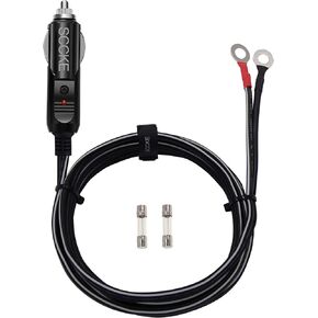 Heavy-Duty 14AWG 20A Male Plug Cigarette Lighter Adapter Power Supply Cord with 6.5ft / 2m 14 AWG Cable Wire For Car inverter Air pump electric cup and DIY